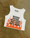 Women Doing Whatever Flame Crop Tank (Preorder)